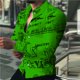 thumbnail image 1 of Camisa de hombre con solapa de letra para exteriores, ropa de calle de manga larga con estampado de botones, diseñador de moda, informal, transpirable, 1 of 6