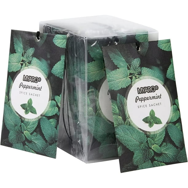 MYARO 12 Packs Peppermint Potpourri Bags Sachets for Drawer and Closet