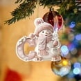 thumbnail image 5 of chaungfeng 26 Snowman Alphabet Ornaments for Christmas Tree, 2D Flat Acrylic Initial Letter Pendant, Mini Hanging Decorations for Party Gifts Decor 3.15", 5 of 5