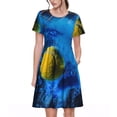 thumbnail image 1 of Disketp Sports Tennis Ball para Vestido de Manga Corta para Mujeres, Vestidos de Verano para Mujeres, Casual y Holgado para la Playa, 1 of 6