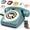 blue, variant on Retro Rotary Phone with Handset, Old Fashioned Corded Desk Telephone, Supports Calls, Cell Phones for Home Office Use(Blue)