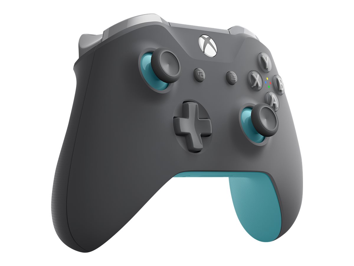 Microsoft Xbox Wireless Controller - Gamepad - wireless - Bluetooth - gray, blue - for PC, Microsoft Xbox One, Microsoft Xbox One S, Microsoft Xbox One X - image 4 of 8