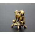 thumbnail image 6 of Brass Bronze Turtle Back Monkey Small Statue Chinese Pastoral Style Pure Copper, 6 of 7