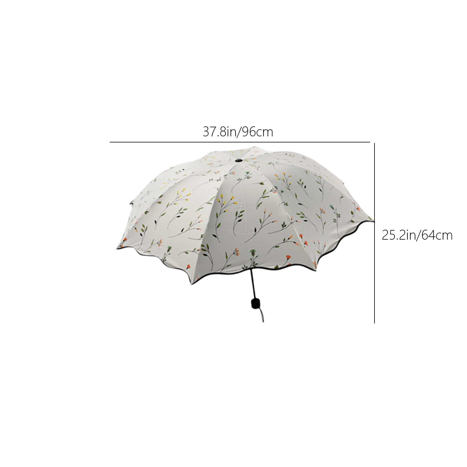 Yhmxh Foldable Umbrellas, 2 in 1 Sun Blocking and Rain Umbrellas, Windproof Umbrella Compact Folding Travel Umbrella, Light Portable Car Umbrella for Rain (Beige)