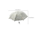thumbnail image 3 of Kumdkd Dual UV & Rain Protection Umbrella – 37.8” Windproof Compact Folding Umbrella for Women, Push-Pull Travel Umbrella with Floral Design, UPF50+ Sun & Waterproof Canopy, 3 of 6