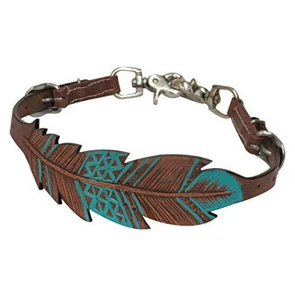 Showman PONY Cut-Out Hand Painted Feather Leather Wither Strap