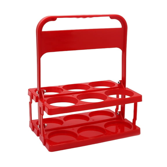 JoyMoreHome Bottle Caddy for 6 Pack Bottle Can, Portable Beer Bottle Rack Pure Color Foldable Beverage Storage Rack Picnic Beer Handle Basket Plastic Beer Carrier