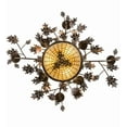 thumbnail image 5 of Meyda Tiffany 126808 Greenbriar Oak 11 Light 42" Wide Taper Candle Style Chandelier -, 5 of 7