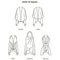 thumbnail image 4 of Shawl Wrap Vest Multiple Wear 5 in 1,Draped, Bundle with Belt Cherry, 4 of 6
