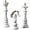 White, variant on Chess Statue Decor Piece Set: 3PCS Decorative Resin Chess Sculpture, King Queen Knight Statue Chess Piece Decor, Retro Collectible Figurine Ornaments for Home Office Desk Wine Cabinet Gift (White)