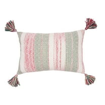Cozy Nordic Christmas Red & Green Accent Pillow, 14" x 22"