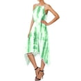 thumbnail image 3 of Women Tie Dye Sling Sleeveless Irregular Hem Midi Dress, 3 of 4