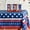 B, variant on Patriotic "America" Wooden Letter Fourth of July Crafted Desktop Decor, Rustic Wooden Alphabet Ornaments in Vibrant Red, White & Blue, Ideal for Holiday Table Centerpieces & Home Styling