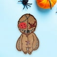 thumbnail image 4 of nvzhuang Spooky Halloween Decorations Wooden Voodoo Doll Sign Creepy Tabletop Decor for Haunted House Home Holiday Party, 4 of 7