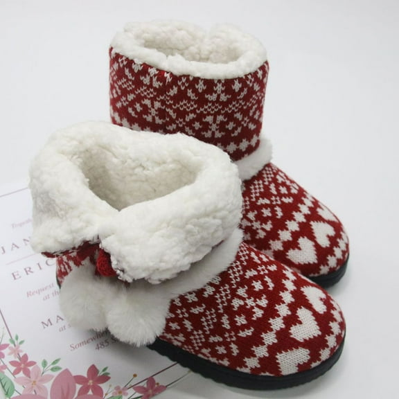 OULII Cozy Fuzzy Boots for Women Winter Use Plush 1 Pair