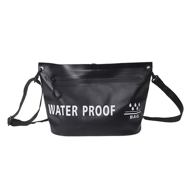 bedienty Sac Bandoulière Imperméable Sac Étanche Étanche Jaune Randonnée Randonnée Pêche pour Noir 31.5x20.5cm