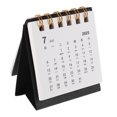 thumbnail image 3 of Mini calendario de escritorio 2026: pequeño calendario semanal plegable de pie para planificar la agenda diaria y decorar la oficina en casa, color negro., 3 of 7