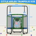 thumbnail image 2 of CITYLE Trampoline for Kids 600LBS 60'' 5FT Toddler Trampoline Indoor Outdoor with Basketball Hoop, Swing, Adjustable Bar, Mini Small Trampoline with Enclosure, Gifts for Toddlers, Boys & Girls, 2 of 8