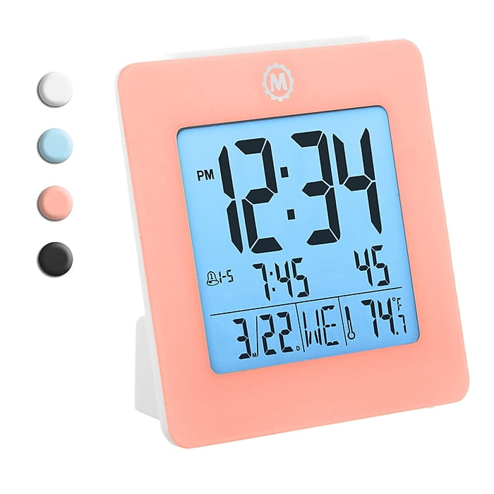 Pink digital clock - lopezcomfort