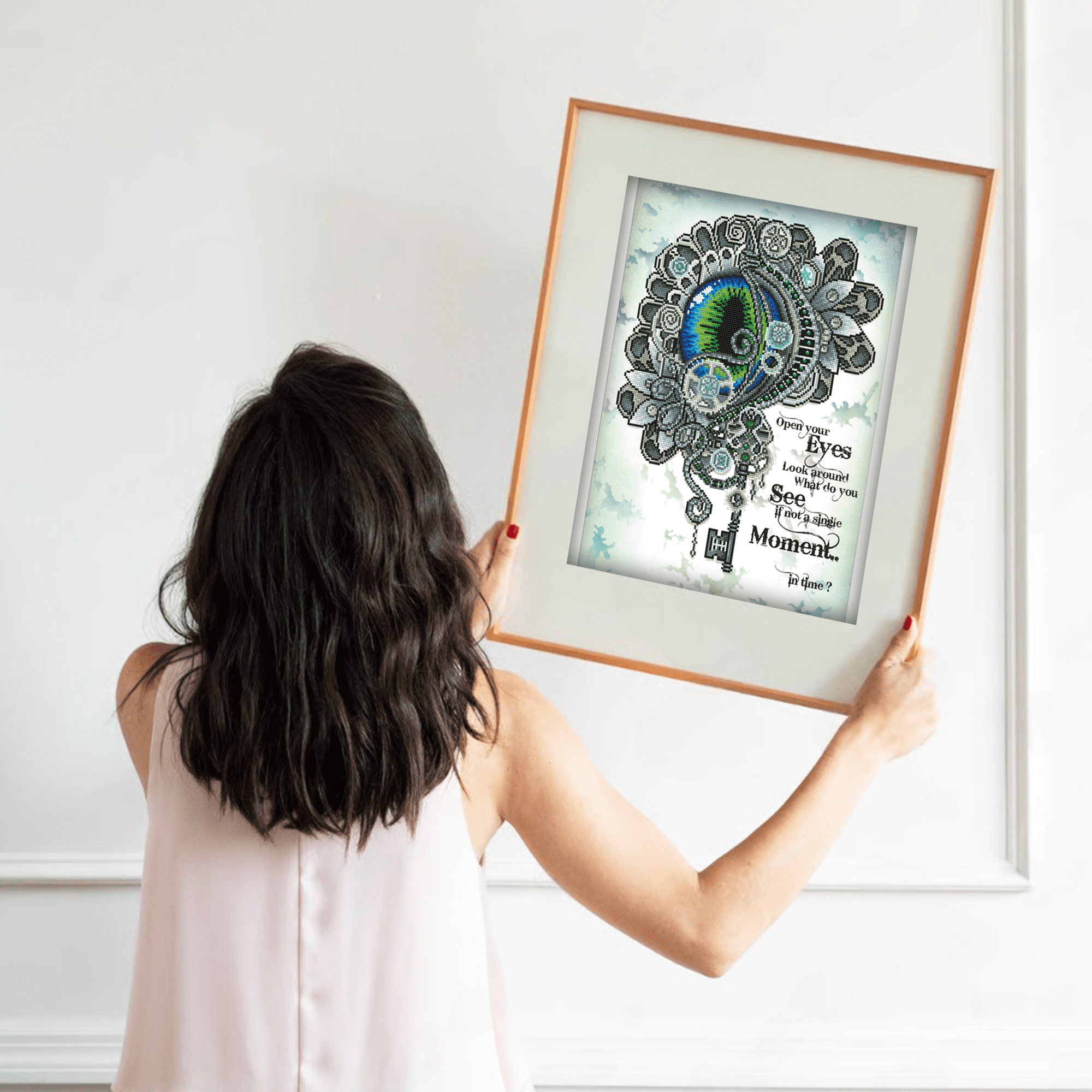 Diamond Dotz Eye 381 Inspirational Diamond Painting Kits for Adults - Diamond Art Kits a Relaxing Creative Craft Kit with Dotz Gems 22.4"x16.5"