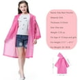 thumbnail image 2 of Poncho de Pluie pour Enfants, Lot de 2, Imperméable Réutilisable Vestes de Pluie pour Filles Garçons 6-14, 2 of 7