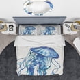 thumbnail image 3 of Designart 'Blue Deep Sea X' Coastal Duvet Cover Set, 3 of 4