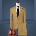 thumbnail image 1 of Mens Suit Elegant Solid One Button Slim Fit Party Set for Men- Formal Apparel and Timeless Wardrobe, 1 of 5