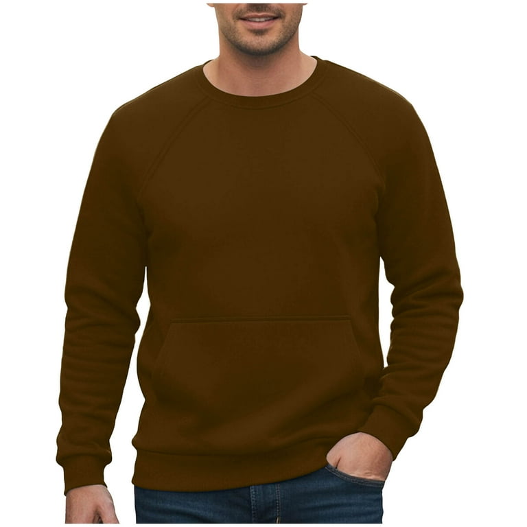 Atogsazn Men's Sherpa Lined Sweatshirts Fleece Pullover Long