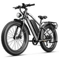thumbnail image 1 of Jasion EB5 MAX Electric Bike for Adults with 1500W Peak Motor, 48V 15Ah Battery Electric Mountain Bike, 26" x 4.0" Fat Tire Ebike, Shimano 7-Speed Bicycle UL2849, 1 of 8