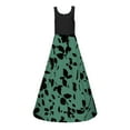 thumbnail image 5 of YFELWZ Robe Élégante Imprimée Grande Taille pour Femmes Printemps Été Vert Foncé S, 5 of 5