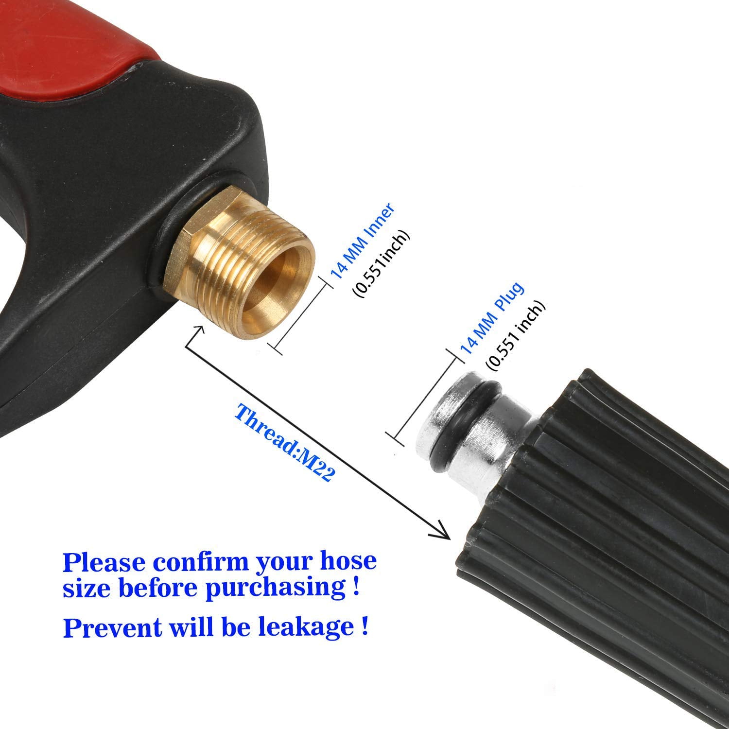 Nozzle /& Hose Kit 3200 PSI Wand//Lance Gas High Pressure Washer Spray Gun