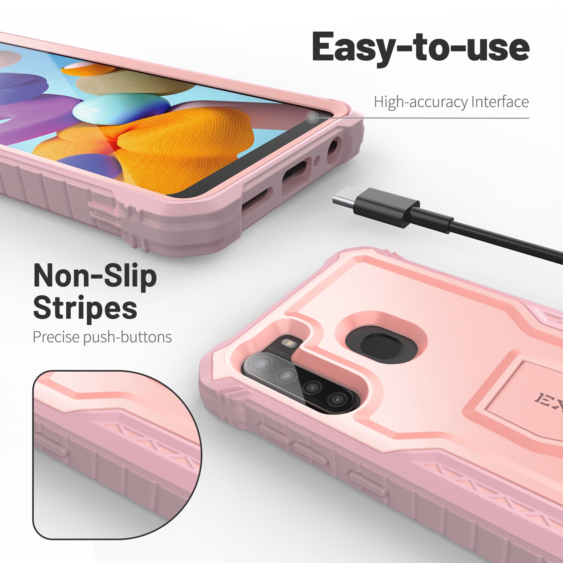 ExoGuard For Samsung Galaxy A21 Case, Phone Case with Screen