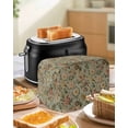 thumbnail image 4 of Vintage Spring Floral Toaster Cover 2 Slice, Small Kitchen Appliance Covers, Farmhouse Flowers Green Vintage Toaster Oven Cover with Loop, Bread Machine Cover Polyester Dust Cover Protection, 4 of 4