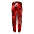 thumbnail image 4 of Plus Size Joggers for Women High Waisted Halloween Printed Lightweight Sweatpants Drawstring Smooth Trousers with Pocket Fall Winter Womens Pants, 4 of 5
