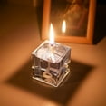 thumbnail image 2 of GXFCCYXT 2 Pieces Small Refillable Clear Glass Oil Lamp Unscented Candles for Fine Dining Restaurants or Home Cotton Wick and Holder Included, 2 of 7