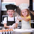 thumbnail image 5 of 1 juego de delantal infantil (con delantal y gorro) Gorro de cocinero delantal infantil para hornear dibujo MFZFUKR BST3054704-2, 5 of 5