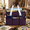 Deep Purple, variant on Craft Organizer Tote Bag for Art Storage, Caddy with Multiple Pockets, Bluish Green Sewing Bag for Scrapbooking, School, Medical, and Office Supplies