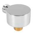 thumbnail image 1 of Wall Supply Elbow,Brass Round Wall Mount Shower Hose Connector-Silver, 1 of 5