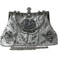 thumbnail image 7 of Kwuty Womens Vintage Floral Beaded Rhinestone Embroidery Clutch Sequin Crossbody Bag Evening Handbag for Bridal Wedding Party Prom, 7 of 7