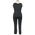 thumbnail image 4 of Guieoi Women Pants Women's Pants Women's Plus Size Mesh Sexy Stitching Fashion Short-Sleeved Round Neck Jumpsuit, 4 of 5