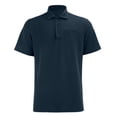 thumbnail image 4 of Men's Textured Polo Shirt Short Sleeve Button Placket Collared Polo with Chest Pocket Casual Summer Top, 4 of 4
