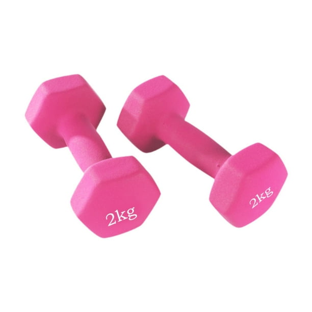 Mancuernas de Ejercicio Colamx 2 Piezas Equipo de Entrenamiento de Fuerza Pesas de Mano Rosa