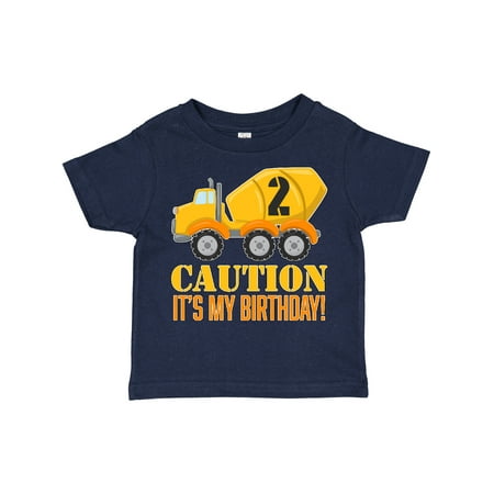 

Inktastic 2nd Birthday Construction Truck Cement Mixer - 2 Years Old Boys or Girls Toddler T-Shirt