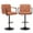 Brown, variant on Daluvenix Bar Stools Set of 2 Black PU Leather Adjustable Swivel Barstools Hydraulic Kitchen Counter Height Bar Chairs with Armrest and Back