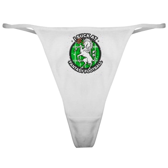 CafePress - I Suck At Fantasy Football Unicorn Classic Thong - Women's Novelty Thong Panties Underwear