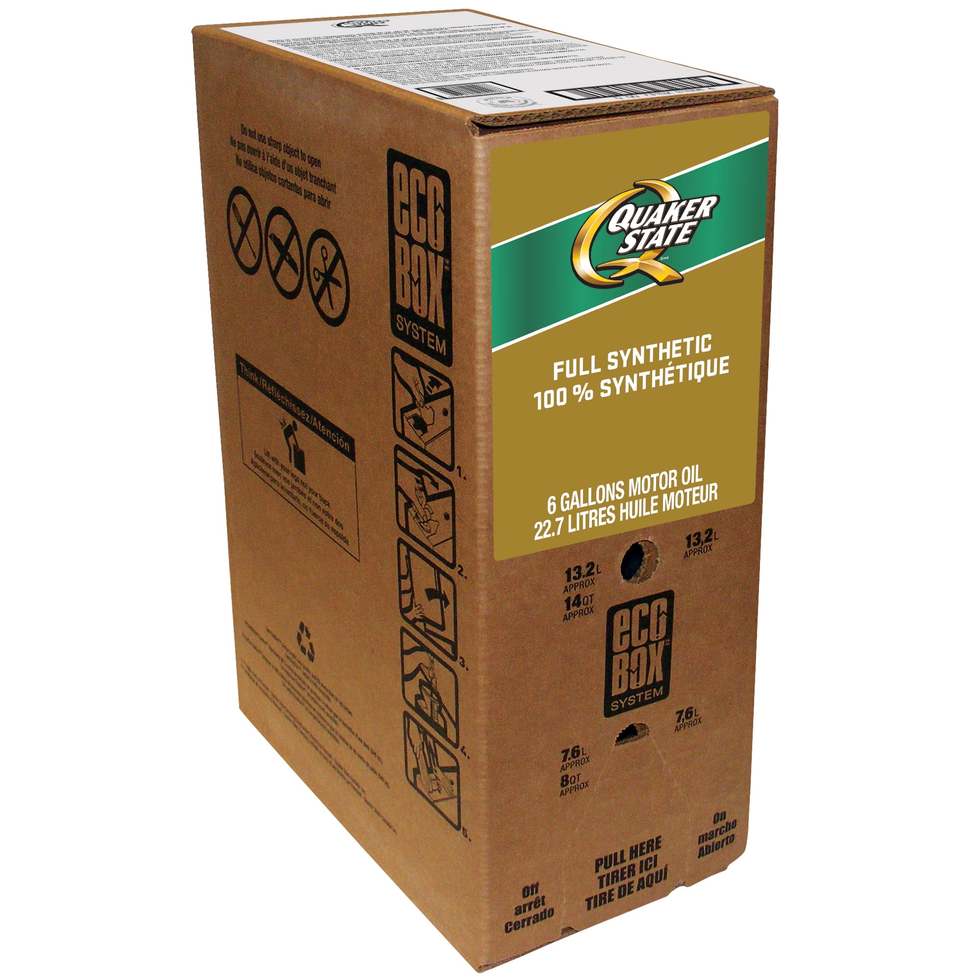 Quaker State Full Synthetic 5W-30 Motor Oil Ecobox, 1 Quart -- offer valid for in store oil change only