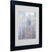 Trademark Fine Art "Rouen Cathedral West Facade 1894" Canvas Art by Claude Monet, Black Frame