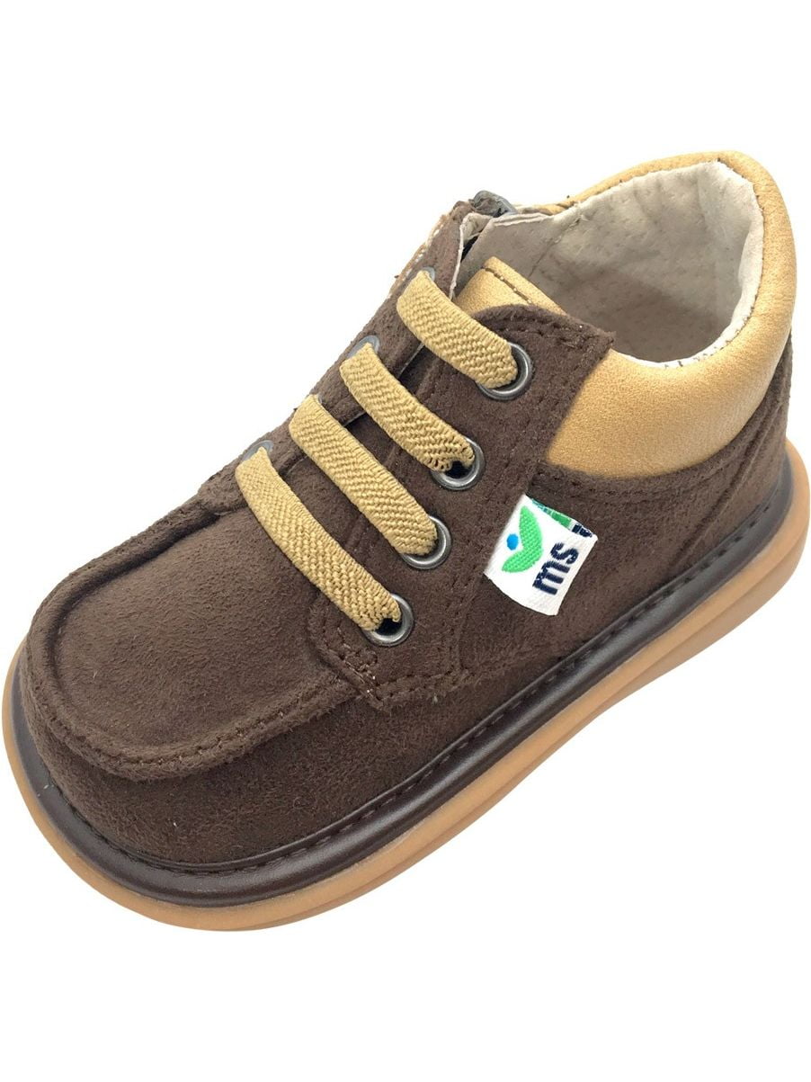 Mooshu Trainers Little Girls Chocolate Squeaky Bailey Ankle Boots Mooshu Trainers Little Girls Chocolate Squeaky Bailey Ankle Boots