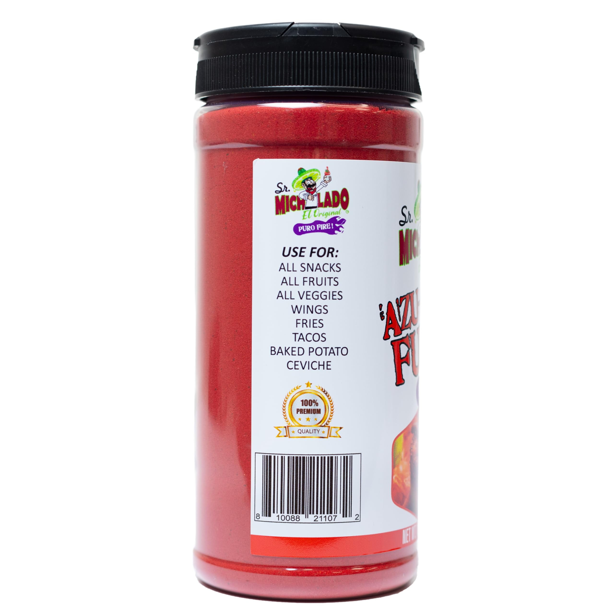 Azu-Mecha FURIA Snack Seasoning - MDA05&nbsp;Sr. Michelado - Bottle Snack Flavor powder - Use for Snacks, Fruits, Veggies, Wings, Fries, Tacos, Baked Potato, Ceviche, etc