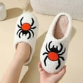thumbnail image 5 of Halloween Slippers Pumpkin Slippers for Womens Mens Comfy Plush Fuzzy House Slippers Indoor Outdoor Shoes, 5 of 5